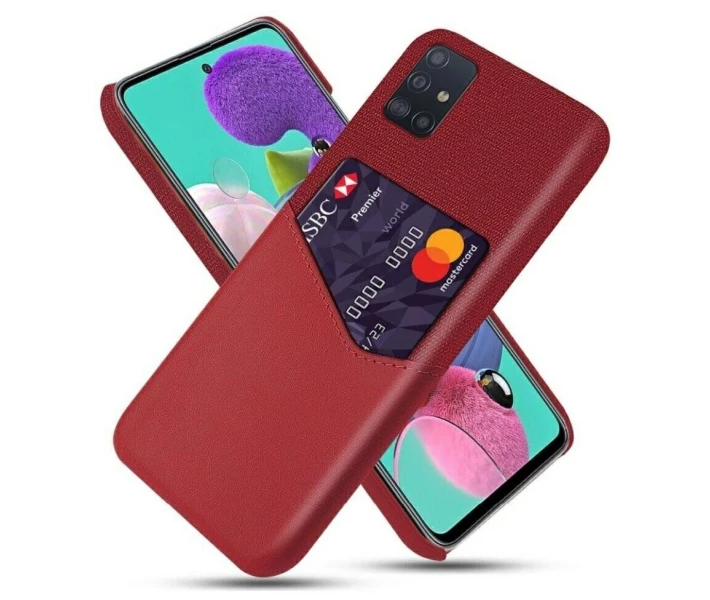 Фото - чехол для смартфона Чехол-бумажник для Samsung Galaxy A51 цвет Красный (064865_5)