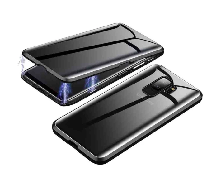 Фото - чехол для смартфона Магнитный Чехол с защитным стеклом для Samsung Galaxy S9 Plus цвет Чёрный (062068_1)