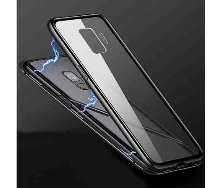 Фото - чехол для смартфона Магнитный Чехол с защитным стеклом для Samsung Galaxy S9 Plus цвет Чёрный (062068_1)