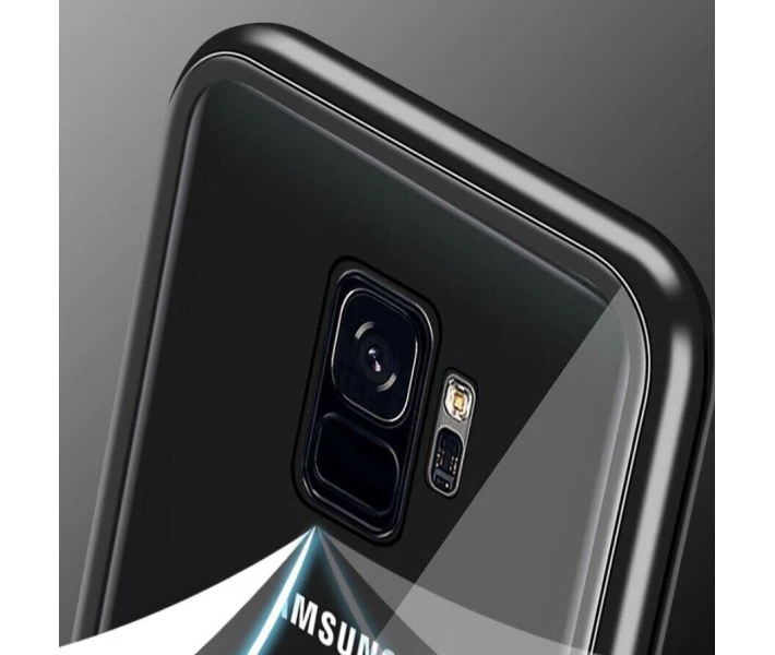 Фото - чехол для смартфона Магнитный Чехол с защитным стеклом для Samsung Galaxy S9 Plus цвет Чёрный (062068_1)