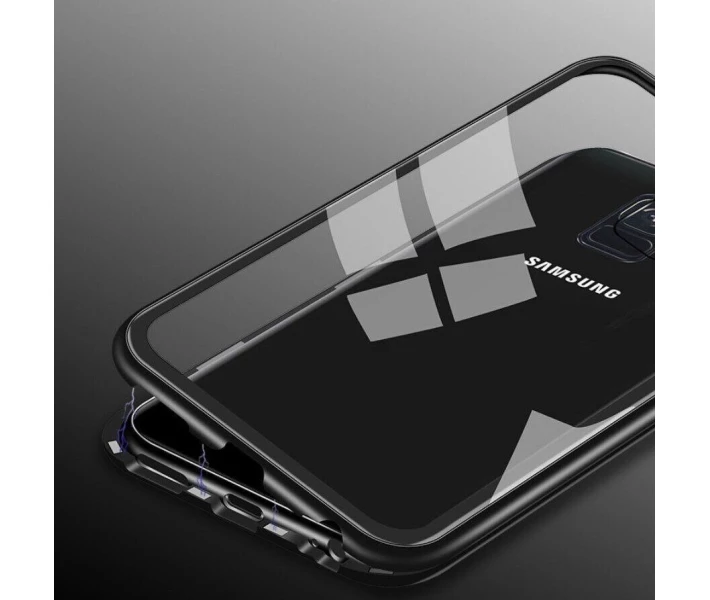 Фото - чехол для смартфона Магнитный Чехол с защитным стеклом для Samsung Galaxy S9 Plus цвет Чёрный (062068_1)