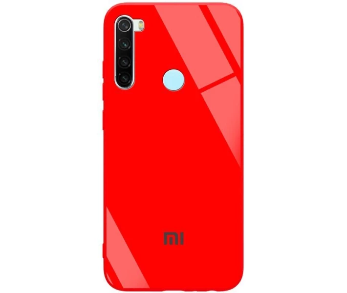 Фото - чехол для смартфона Силиконовый Чехол со Стеклянной крышкой для Xiaomi Redmi Note 8 цвет Красный (084807)