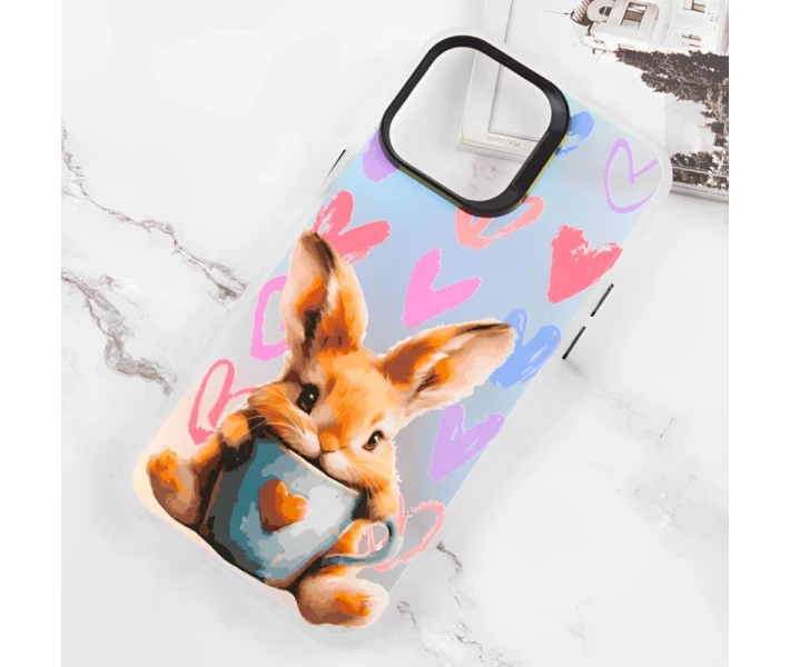 Фото - чехол для смартфона TPU+PC Чехол TakiTaki Love magic glow для Apple iPhone 13 Pro Max (6.7) (Sweet rabbit / Pink / Purple) (1701292)