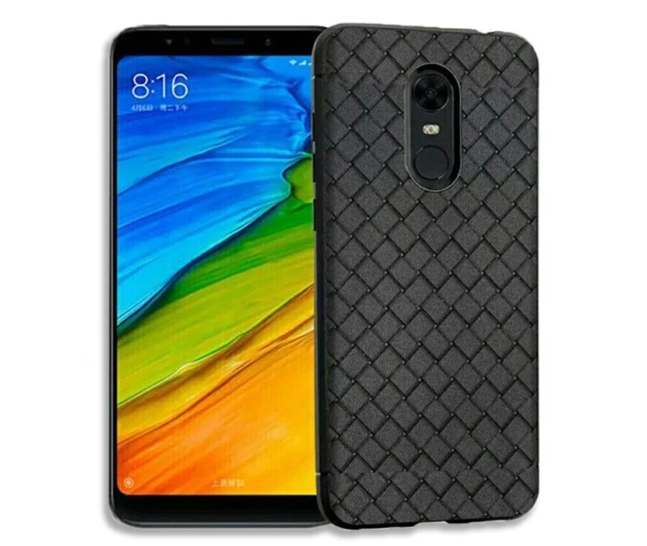 Фото - чехол для смартфона Чехол с плетением под кожу для Xiaomi Redmi 5 Plus цвет Черный (081827_1)