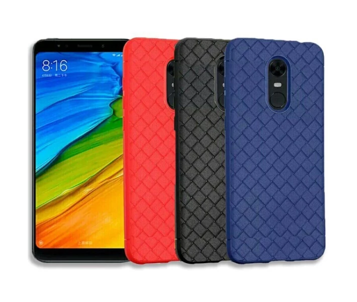 Фото - чехол для смартфона Чехол с плетением под кожу для Xiaomi Redmi 5 Plus цвет Черный (081827_1)