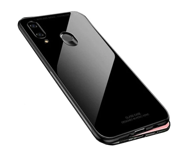 Фото - чехол для смартфона Силиконовый Чехол со Стеклянной крышкой для Huawei P20 lite цвет Черный (012207_1)