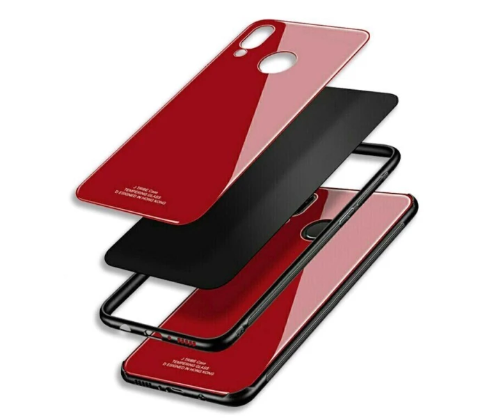 Фото - чехол для смартфона Силиконовый Чехол со Стеклянной крышкой для Huawei P20 lite цвет Черный (012207_1)