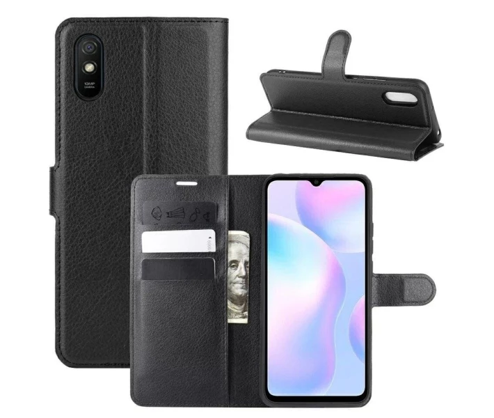 Фото - чехол для смартфона Чехол-Книжка с карманами для карт на Xiaomi Redmi 9A цвет Черный (085716_1)