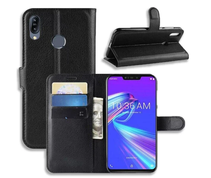 Фото - чехол для смартфона Чехол-Книжка с карманами для карт на Asus Zenfone Max (M2) цвет Черный (130116_1)