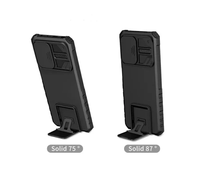 Фото - чехол для смартфона Чехол Kickstand с защитой камеры для Xiaomi Redmi Note 12 5G цвет Черный (881102_1)