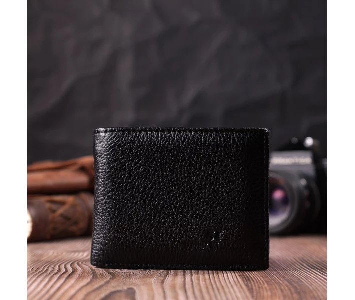 Фото - кошелек и портмоне Зажим из натуральной кожи ST Leather Черный (259579)