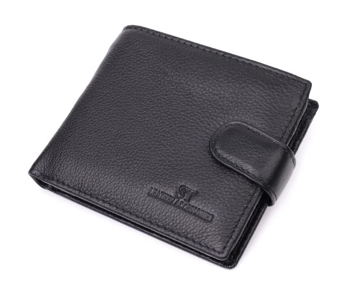 Фото - кошелек и портмоне Портмоне для мужчин из натуральной кожи ST Leather Черный (259590)