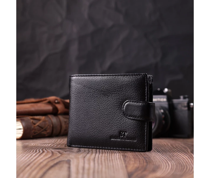 Фото - кошелек и портмоне Портмоне для мужчин из натуральной кожи ST Leather Черный (259590)