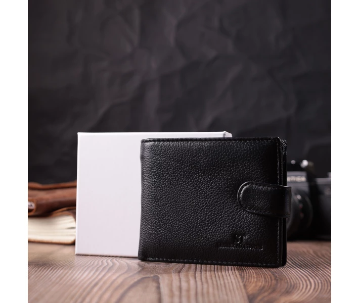 Фото - кошелек и портмоне Портмоне для мужчин из натуральной кожи ST Leather Черный (259590)