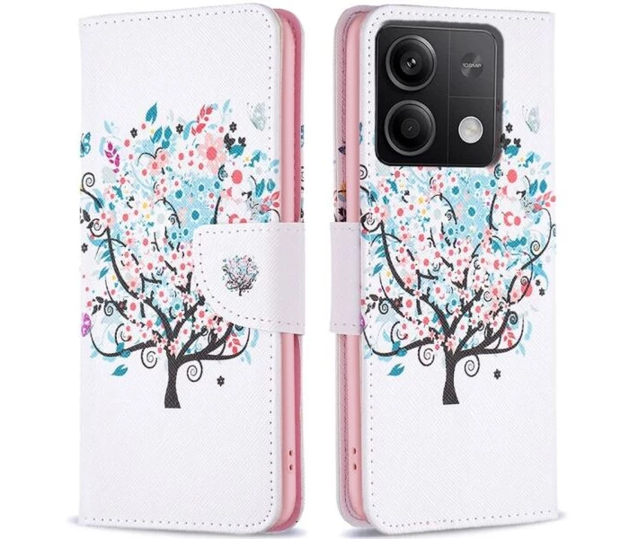 Фото - чехол для смартфона Чехол-книжка Deexe Color Wallet для Xiaomi Redmi Note 13 5G - Flower Tree