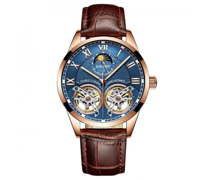 Фото - наручные часы Наручные часы Ailang FlyWheel Brown