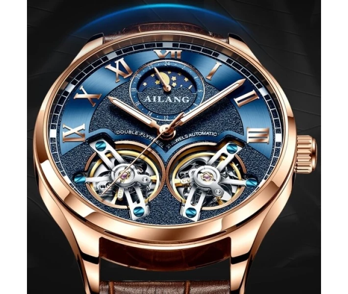 Фото - наручные часы Наручные часы Ailang FlyWheel Brown