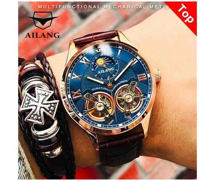 Фото - наручные часы Мужские наручные часы Ailang FlyWheel (890119)