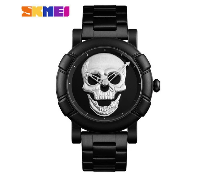 Фото - наручные часы Оригинальные часы Skmei Skull 9178 Black Gold (158157)