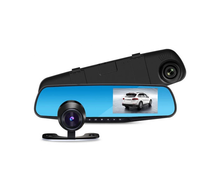 Фото - автомобильный видеорегистратор Зеркало видеорегистратор DVR-зеркало L-9002 4.3" 2 камеры 1080P Full HD (900222)