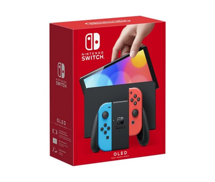 Фото - игровую консоль Портативная игровая приставка Nintendo Switch OLED with Neon Blue and Neon Red Joy-Con [64459]
