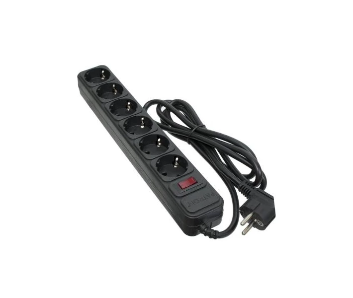 Фото - сетевой фильтр Сетевой фильтр питания Patron 1.8 m3*1.5mm2 (SP-1662) 6 розеток BLACK (EXT-PN-SP-1662)