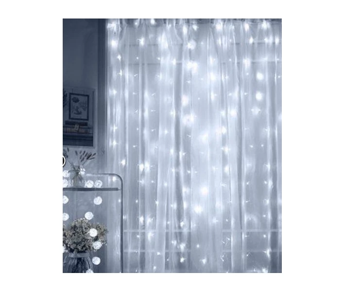 Фото - гирлянду Гирлянда штора Водопад 3х2 м 280 LED (прозрачный шнур с переходником) Белый свет (2006206)
