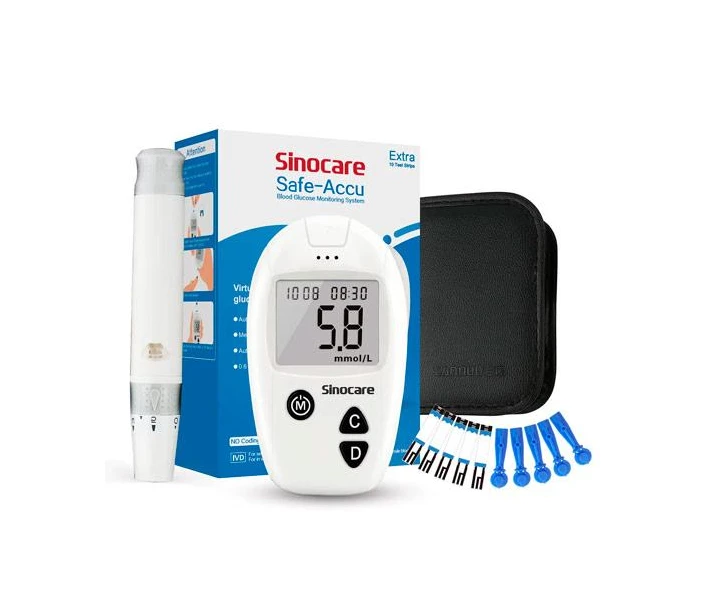 Фото - глюкометр Глюкометр Sinocare GA-3100 тест-полосок 100 ланцетов и прокалыватель