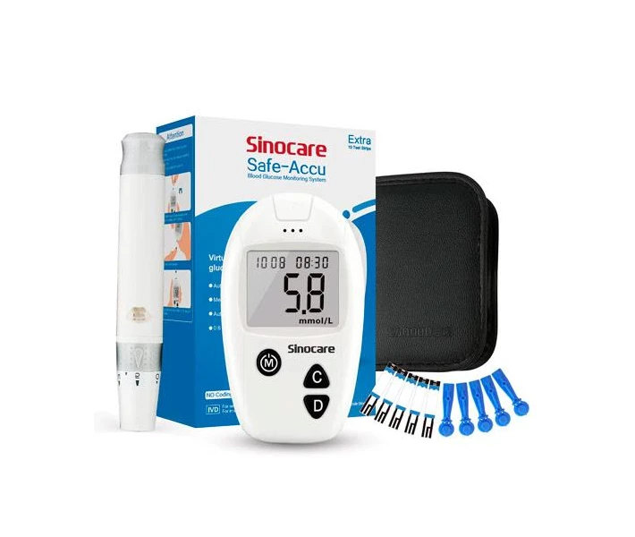 Фото - глюкометр Глюкометр Sinocare GA-3100 тест-полосок 100 ланцетов и прокалыватель