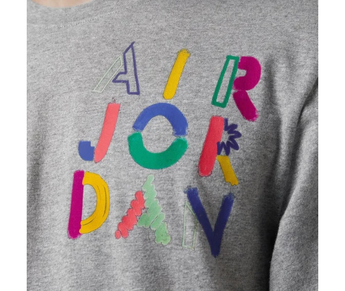 Фото - мужскую футболку Футболка Nike JORDAN M J BRAND GFX SS CREW 4 серая DM3078-091 Размер L
