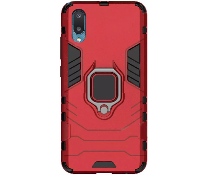 Фото - чехол для смартфона Ударопрочный чехол Transformer Ring for Magnet для Samsung Galaxy A02 (Красный / Dante Red) (1114213)