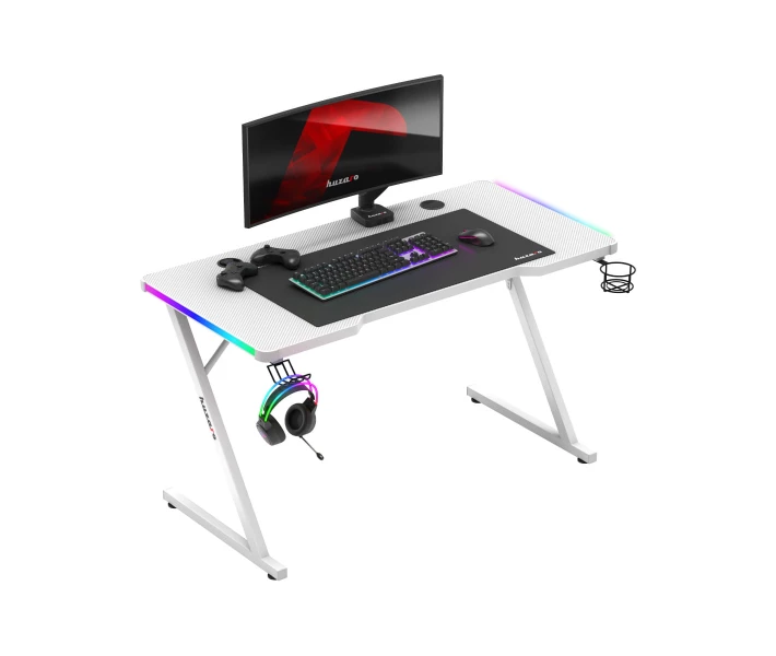 Фото - стол ПК Компьютерный стол HUZARO HERO 2.5 WHITE RGB