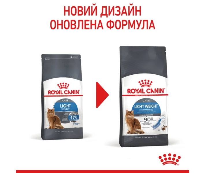 Фото - корм для кота Корм Royal Canin Light Weight Care сухой для снижения веса у взрослых котов 0.4 кг (3182550706810)