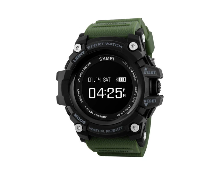 Фото - наручные часы Мужские спортивные часы Skmei 1188 Power Smart+ с пульсометром Зеленые (1188165)