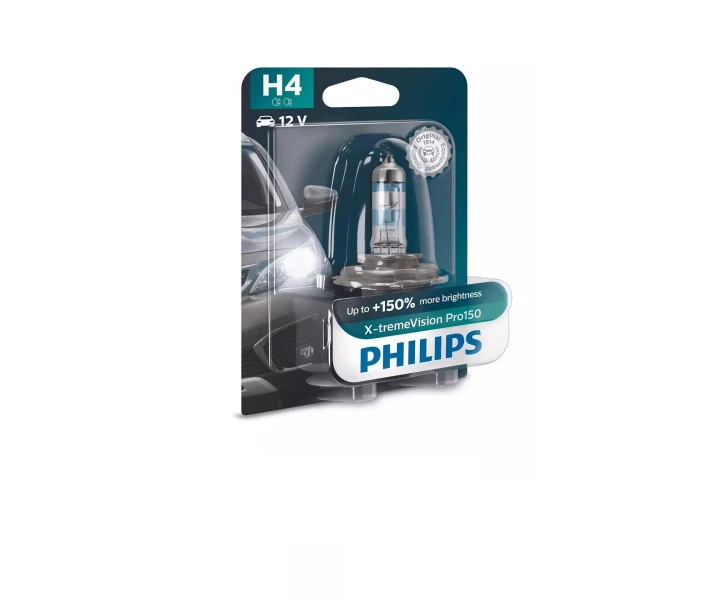 Фото - галогеновую лампу для авто Автолампа PHILIPS 12342XVPB1 H4 60/55W 12V X-tremeVision Pro150 +150% B1