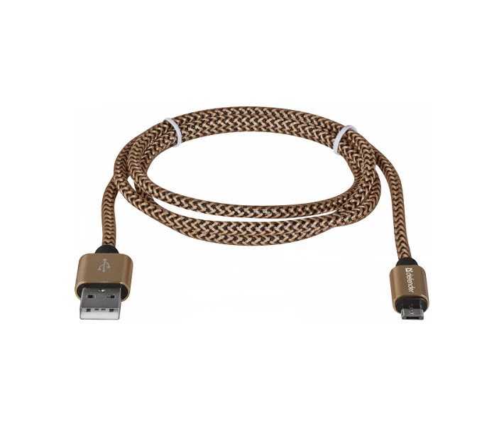 Фото - адаптер и кабель Кабель USB AM-micro BM Defender 87800 08-03T PRO 1м золотистый