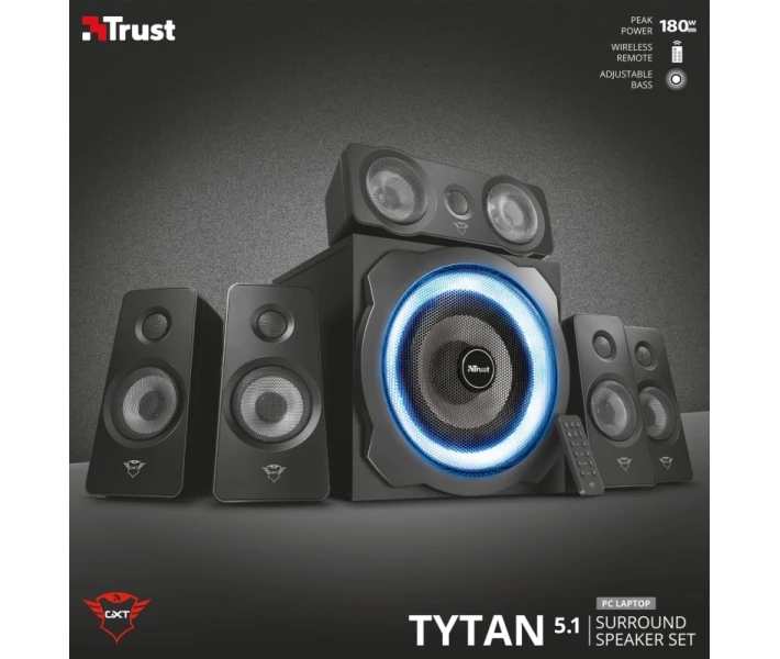 Фото - домашний кинотеатр Домашний кинотеатр 5.1 Trust GXT 658 Tytan Surround Speaker System Black