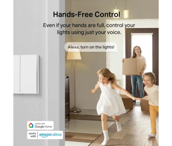 Фото - умный выключатель Умный выключатель света TP-Link Tapo S220 на 2 клавиши 2 × AAA Белый