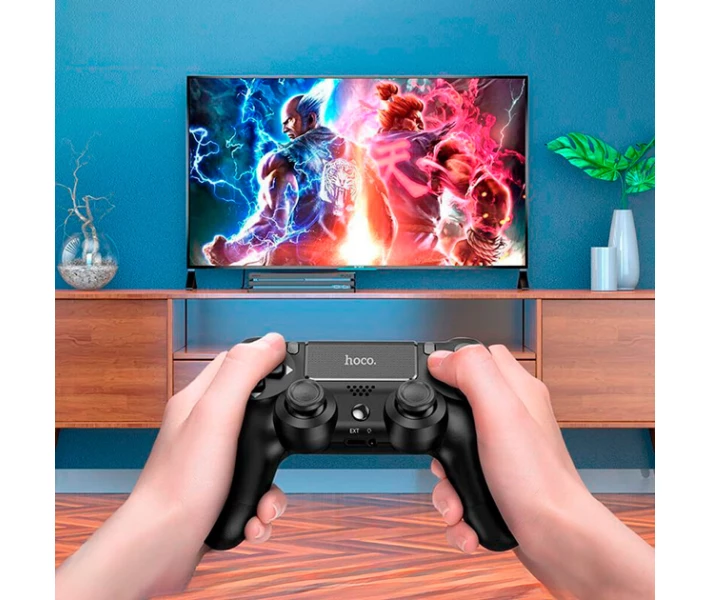 Фото - игровой манипулятор Геймпад HOCO DGM01 Cool Play Multi-function для PS4, PS3, ПК беспроводной Wireless V4.0 3h Черный