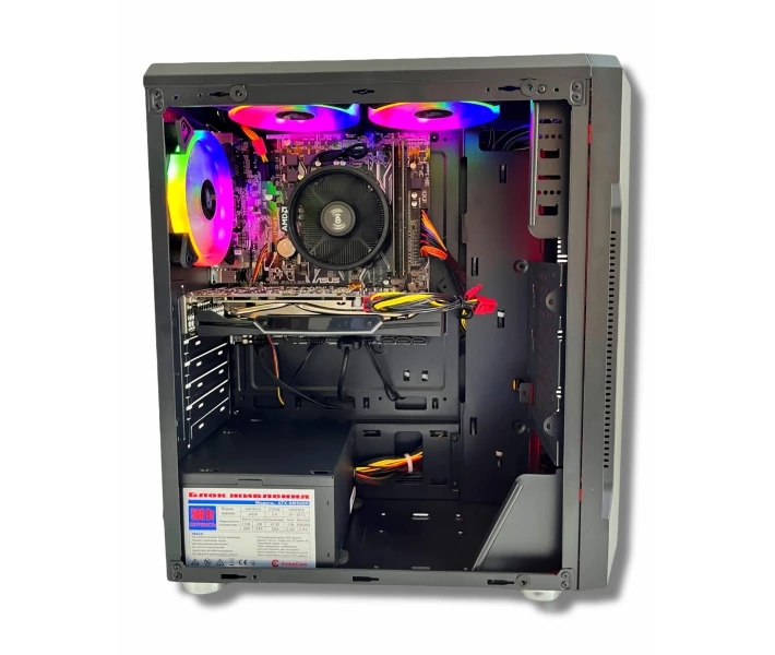 Фото - компьютер Компьютер PowerCube G01-12 (AMD Ryzen 3 4100 / 16Gb / GeForce RTX 3050 6Gb / SSD 480Gb / 500W / USB 3.2)