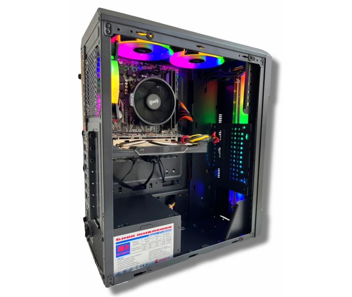 Фото - компьютер Компьютер PowerCube G01-12 (AMD Ryzen 3 4100 / 16Gb / GeForce RTX 3050 6Gb / SSD 480Gb / 500W / USB 3.2)