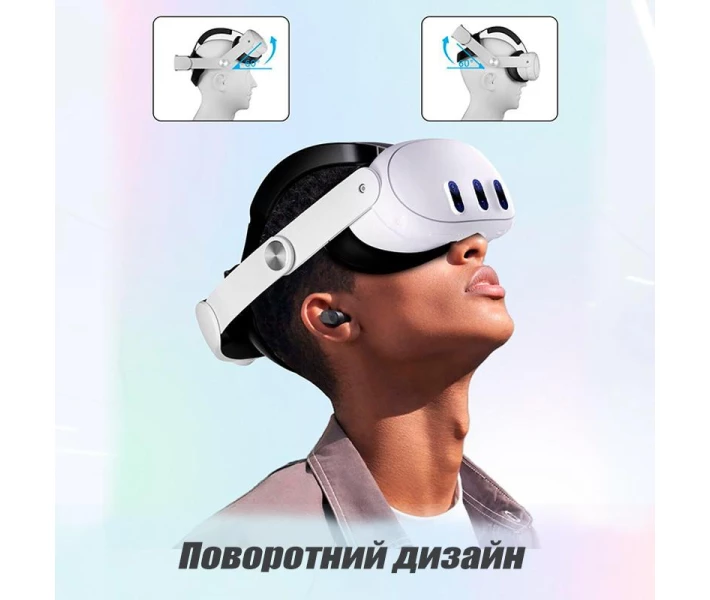 Фото - аксессуар для очков виртуальной реальности Крепление-ремешек для Oculus Quest 3 на Голову Ремешок для VR очков квест 3 Elite Head Strap Meta Quest 3 (Quest3-strap)