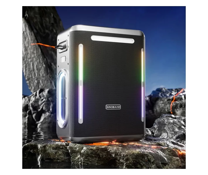 Мощная караоке-колонка с двумя беспроводными микрофонами Sinoband