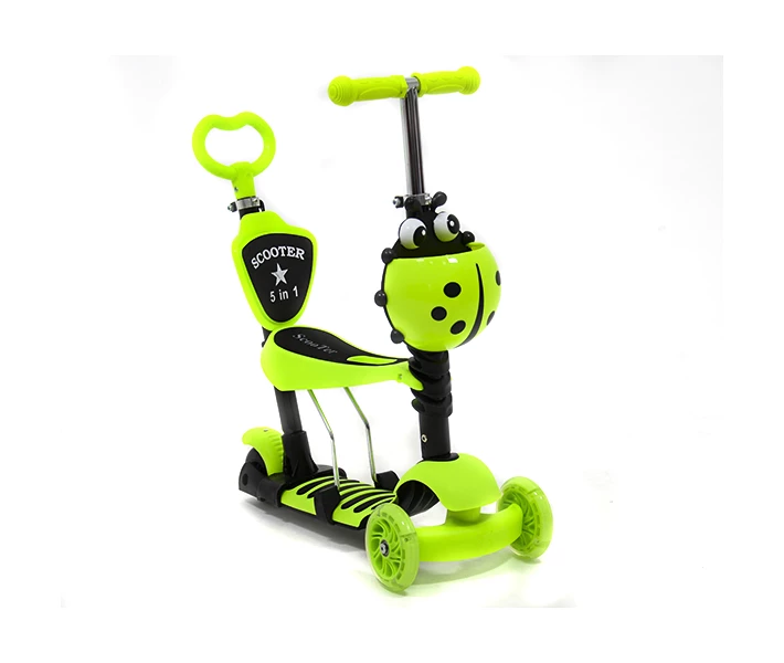 Фото - самоката Самокат Scooter 5в1 с родительской ручкой 311B салатовый (2000903507352)
