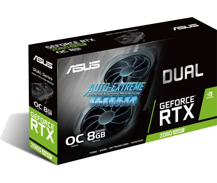 Фото - видеокарту Видеокарта GF RTX 2060 Super 8GB GDDR6 Dual Evo V2 OC Asus (DUAL-RTX2060S-O8G-EVO-V2)