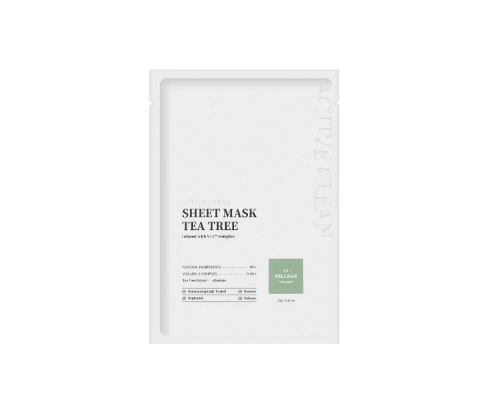 Фото - корейскую маску для лица Маска для лица Village 11 Factory Active Clean Sheet Mask Tea Tree 23 г (8809663754402)