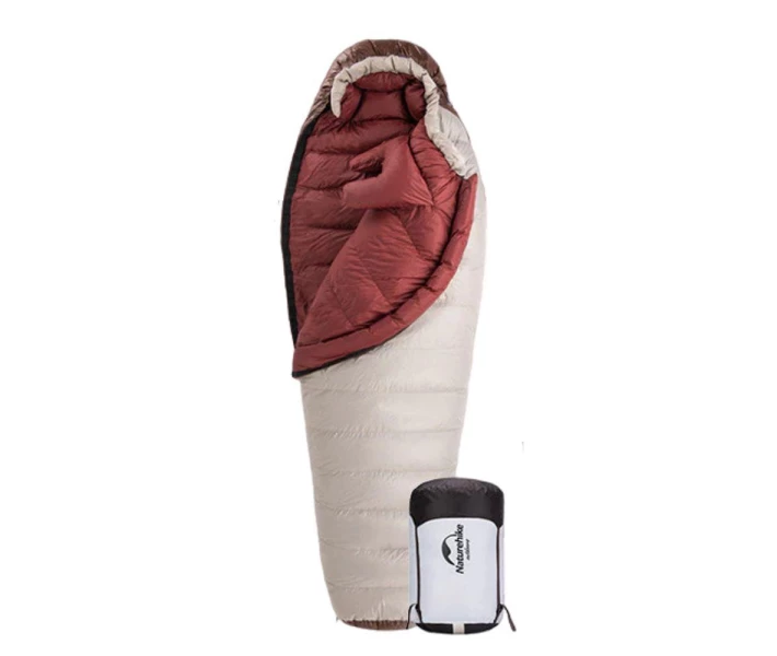 Фото - спальный мешек Спальник с натуральным пухом Naturehike Snowbird NH20YD001, р-р L, коричневый 720 г (6927595761304)