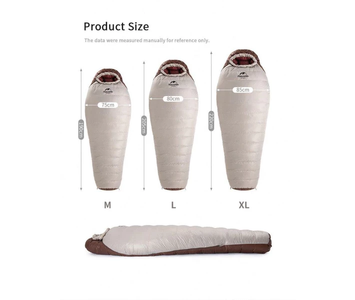 Фото - спальный мешек Спальник с натуральным пухом Naturehike Snowbird NH20YD001, р-р L, коричневый 720 г (6927595761304)