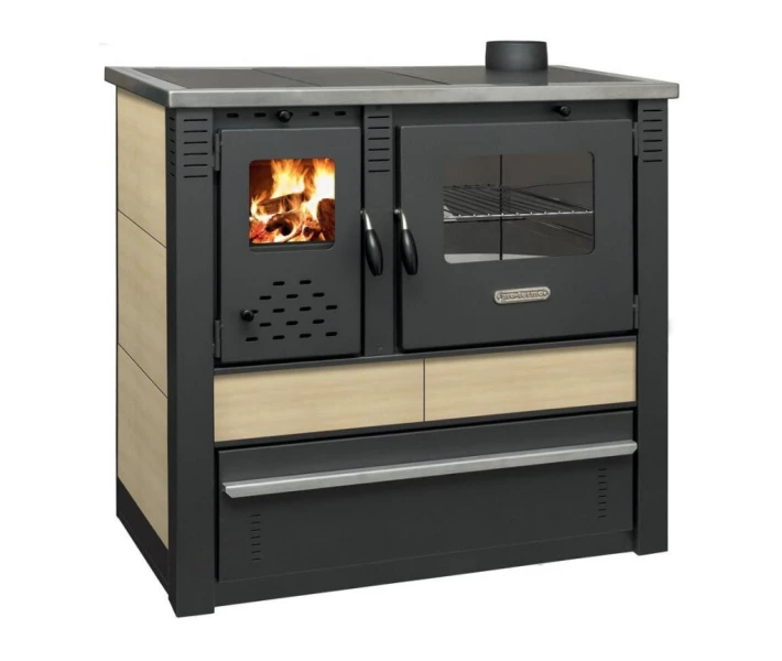 Фото - топку и печь Кухонная печь на дровах Pro-Thermo Panonia beige с варочной поверхностью