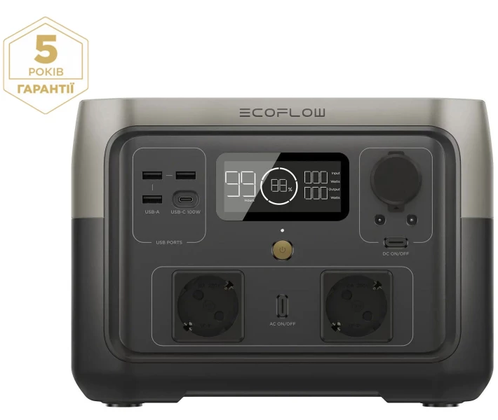 Фото - зарядную станцию Зарядная станция EcoFlow RIVER 2 Max / 500 Вт / 512 Вт/ч / LiFePO4 (RIVER2Max)